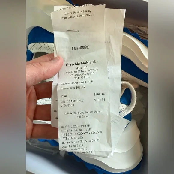 Casablanca Atlantis White Blue Sneakers - Picture 10 of 15